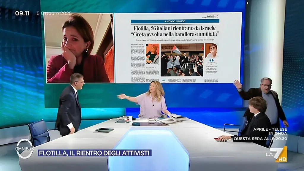 Omnibus, tensione in diretta: Capezzone e Telese protagonisti di un duro diverbio